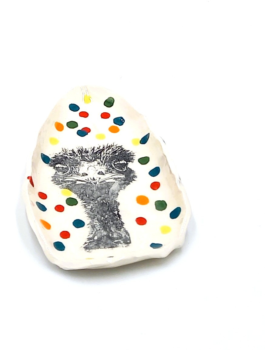 MINI VIDE POCHE ou RECIPIENT SACHET DE THÉ forme Menhir autruche no 136 – Image 2