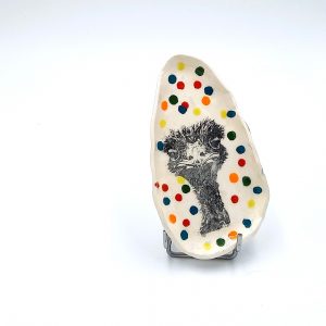 MINI VIDE POCHE ou RECIPIENT SACHET DE THÉ forme Menhir autruche no 136